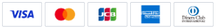 ビザ、マスターカード、JCB、アメリカン・エクスプレス、ダイナースクラブ)